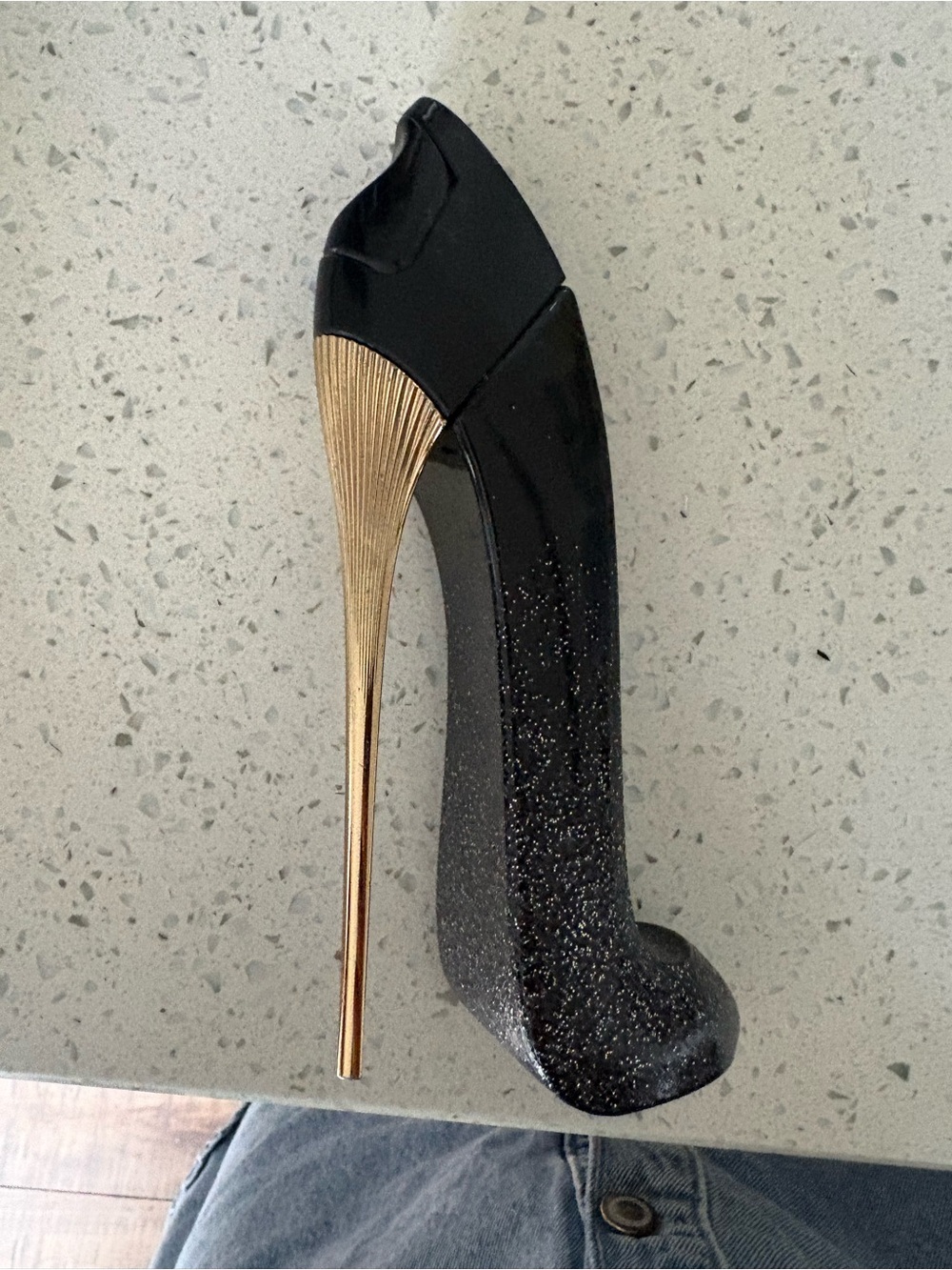 Black and Gold High Heel Women’s Pump